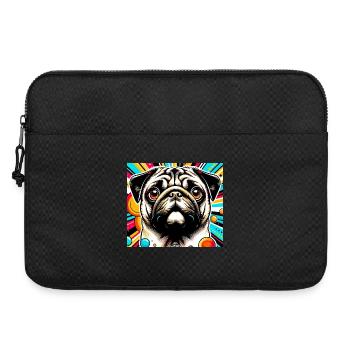 Mopshund Pop Art - Laptoptasche 15" - Schwarz - Vorne