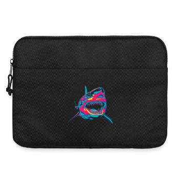 Requin néon Pop Art Couleur Feu - Sacoche pour ordinateur portable 15 pouces - noir - Devant