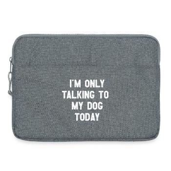 Je ne parle qu’à mon chien aujourd’hui Witziges Hunde - Sacoche pour ordinateur portable 15 pouces - gris chiné - Devant