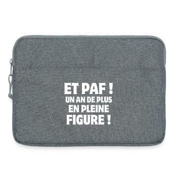 birthday, birthday humor, figure - Laptop bag 15" - heather grey - Front