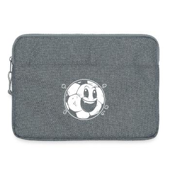 Football Cartoon Look - Laptop bag 15" - heather grey - Front