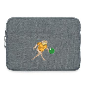 Grenouille Bowling Boule de bowling - Sacoche pour ordinateur portable 15 pouces - gris chiné - Devant