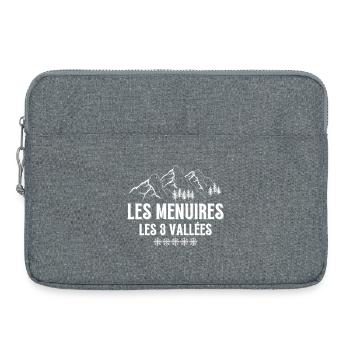 LES MENUIRES, station de ski, domaine skiable - Sacoche pour ordinateur portable 15 pouces - gris chiné - Devant