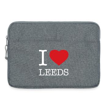I LOVE LEEDS - Laptop bag 15" - heather grey - Front