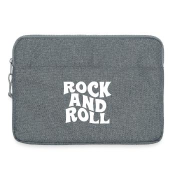 Conception typographique rock and roll audacieuse - Sacoche pour ordinateur portable 15 pouces - gris chiné - Devant