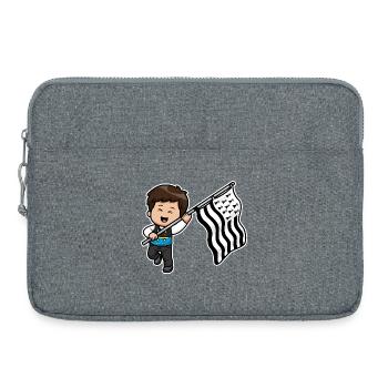 Bretonischer Junge Bretonischer Kostüm Flagge Gwenn ha du - Laptoptasche 15" - Grau meliert - Vorne