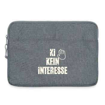 No interest in AI - Laptop bag 15" - heather grey - Front