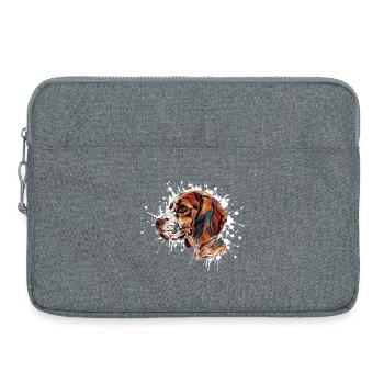 Beagle Farbexplosion - Laptoptasche 15" - Grau meliert - Vorne