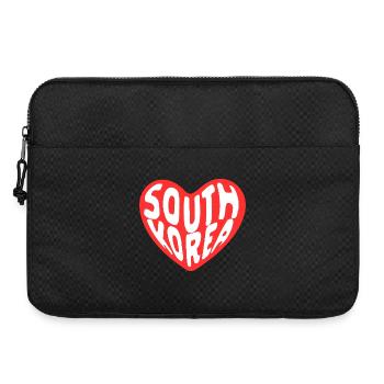 Corée du Sud Heart Design – Love for Korea - Sacoche pour ordinateur portable 15 pouces - noir - Devant
