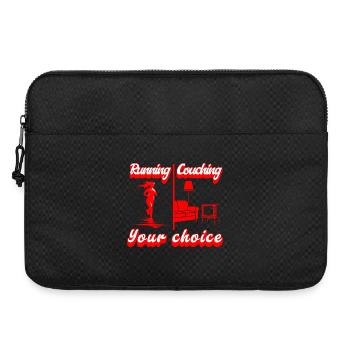 Running or couching? The choice is yours! - Laptop bag 15" - black - Front