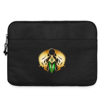 Scarabée vert doré avec ornement d’aile - Sacoche pour ordinateur portable 15 pouces - noir - Devant