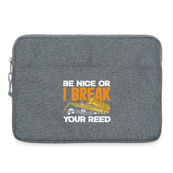 Saxofon - Laptoptasche 15" - Grau meliert - Vorne