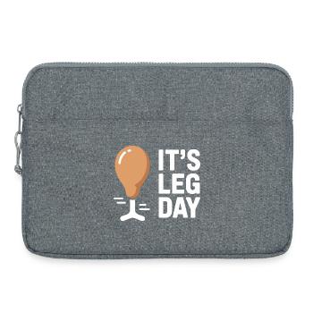 It's Leg Day Gym Cheat Day Bein Training Fitness - Laptop bag 15" - heather grey - Front