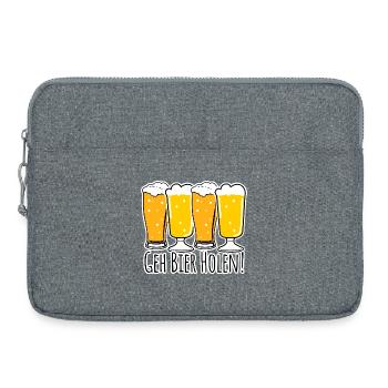 Va chercher de la bière ! - Sacoche pour ordinateur portable 15 pouces - gris chiné - Devant