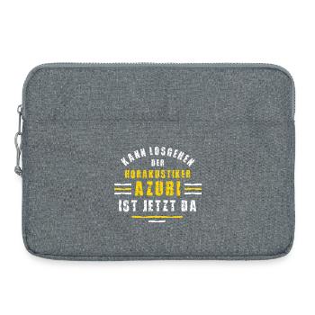 Hörakustiker Azubi Ausbildung Lehre Hörgeräte - Laptoptasche 15" - Grau meliert - Vorne