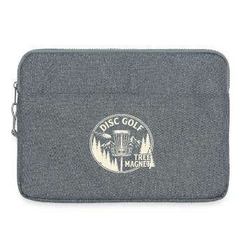 Disc Golf Tree Magnet – Design extérieur vintage - Sacoche pour ordinateur portable 15 pouces - gris chiné - Devant