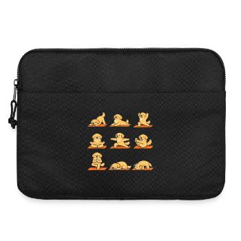 Yoga Dog Golden Retriever Funny Poses - Laptop bag 15" - black - Front