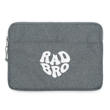 Rad Brother - Retro Heart (Custom Color) - Laptop bag 15" - heather grey - Front