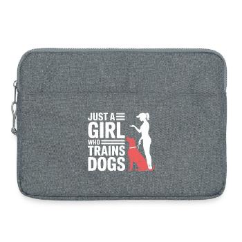 Juste une fille qui entraîne des chiens Fierté de dresseuse - Sacoche pour ordinateur portable 15 pouces - gris chiné - Devant