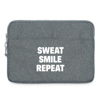Sweat Smile Repeat - Laptop bag 15" - heather grey - Front