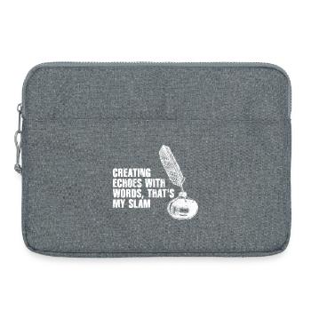 Quill Echoes Slam Poésie - Sacoche pour ordinateur portable 15 pouces - gris chiné - Devant