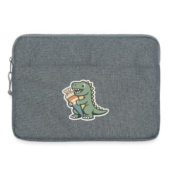 Dino School Enrollment Personalizable Name School - Laptop bag 15" - heather grey - Front