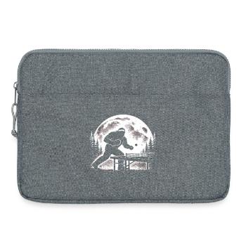 Joueur de tennis de table Bigfoot - Sacoche pour ordinateur portable 15 pouces - gris chiné - Devant