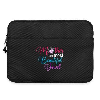 Maman est le plus beau diamant floral bijou - Sacoche pour ordinateur portable 15 pouces - noir - Devant
