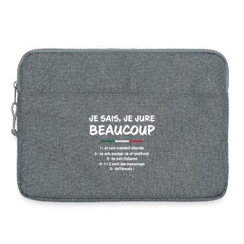 Je Sais Je Jure Beaucoup 1 Je Suis Vraiment Des... - Sacoche pour ordinateur portable 15 pouces - gris chiné - Devant