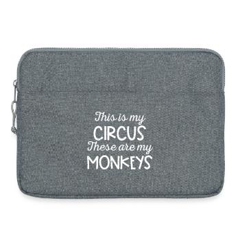 Typographie des singes de cirque - Sacoche pour ordinateur portable 15 pouces - gris chiné - Devant