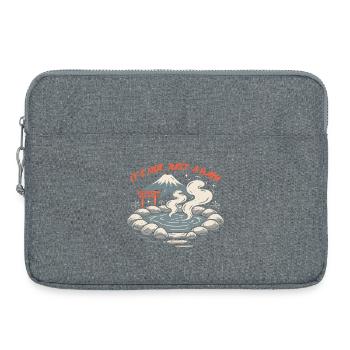 Onsen Hot Spring Bath - Laptop bag 15" - heather grey - Front