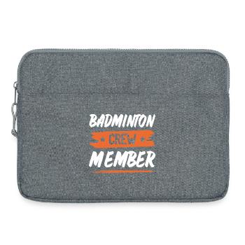 Équipe de badminton - Sacoche pour ordinateur portable 15 pouces - gris chiné - Devant