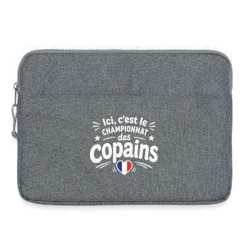 Ici, c’est le championnat des copains - Laptoptasche 15" - Grau meliert - Vorne