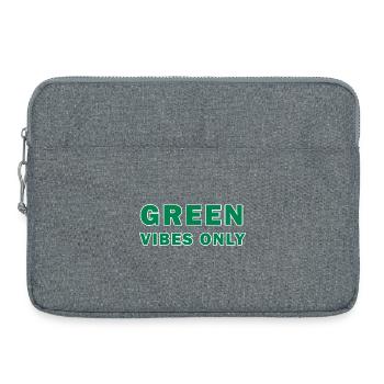 Green Vibes Only - Laptop bag 15" - heather grey - Front