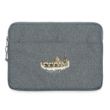 Florentiner Brücke & Dom Watercolor - Laptoptasche 15" - Grau meliert - Vorne