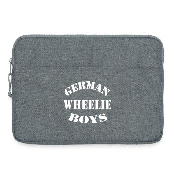 German Wheelie Boys Bike Stunts Design - Laptoptasche 15" - Grau meliert - Vorne