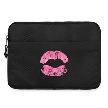 Pink Lip Kiss Print Art - Sacoche pour ordinateur portable 15 pouces - noir - Devant