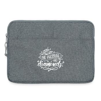 No Pressure No Diamonds Motivation - Laptop bag 15" - heather grey - Front