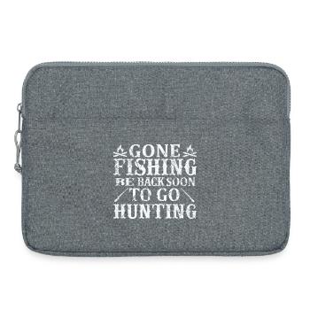 Angler Motif - Laptop bag 15" - heather grey - Front