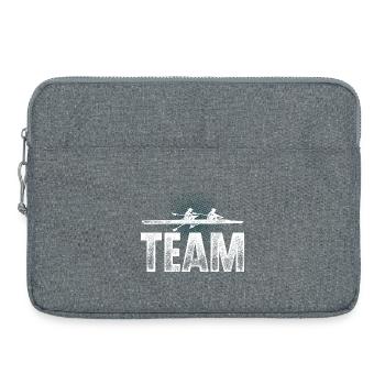 Rowing Rower Rowing Boat Team - Laptop bag 15" - heather grey - Front