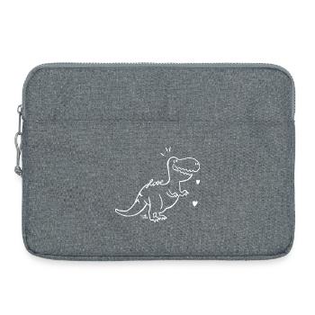 Dinosaur - baby T-Rex - Laptop bag 15" - heather grey - Front