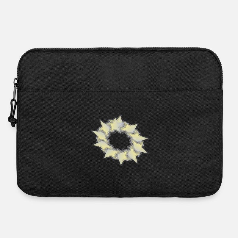 Muster Sternenkreis effect - Laptoptasche 15" - Schwarz