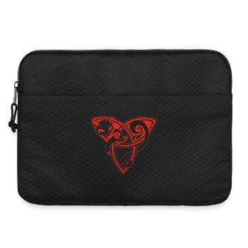 Chat celte au repos (rouge) - Sacoche pour ordinateur portable 15 pouces - noir - Devant