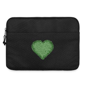 juicy green decorative moss heart - Laptop bag 15" - black - Front