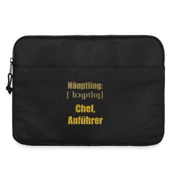 häuptling chef - Laptoptasche 15" - Schwarz - Vorne