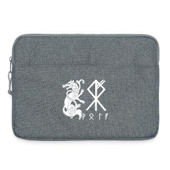 Weißer Wolf Fenrir - Laptoptasche 15" - Grau meliert - Vorne
