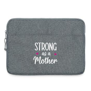 Strong as a Mother - Laptop bag 15" - heather grey - Front