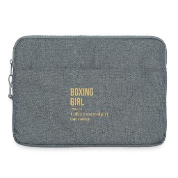 Boxenmädchen Lustiges Zitat - Laptoptasche 15" - Grau meliert - Vorne