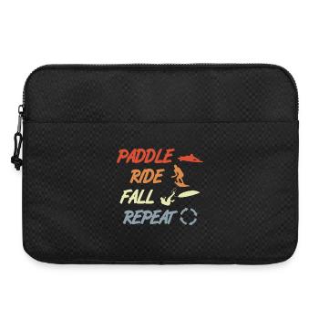 Paddel Surfe Falle Wiederhole - Laptoptasche 15" - Schwarz - Vorne