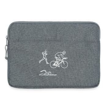 Triathlon Zeichnung - Laptoptasche 15" - Grau meliert - Vorne